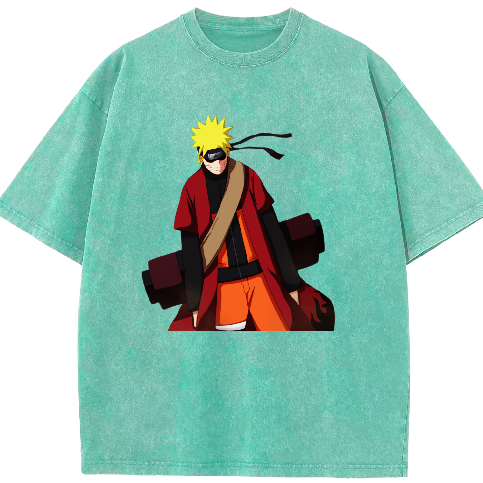 （画像用） NARUTO -ナルト- うずまき ナルト Uzumaki Naruto 綿100% ヴィンテージ風 半袖Tシャツ（フロントプリント）